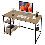 metall arbeitstisch gebraucht 【Reversible Design】Computertisch Eisen hake, 2 Ebenen Regale können je nach Ihren Gewohnheiten links oder rechts installiert werden. Das mittlere Regal kann entfernt oder 8 cm eingestellt werden, um einen großen Computerhost oder Drucker zu platzieren. Fußpolster kann um 2 cm eingestellt werden, um ein Verwackeln zu vermeiden und den Boden vor Kratzern zu schützen.