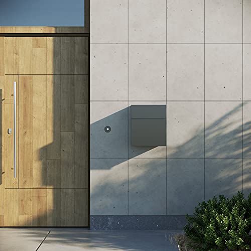 Brievenbus design muurbrievenbus Alto grijs metallic/roestvrij staal - Bravios - Afbeelding 5