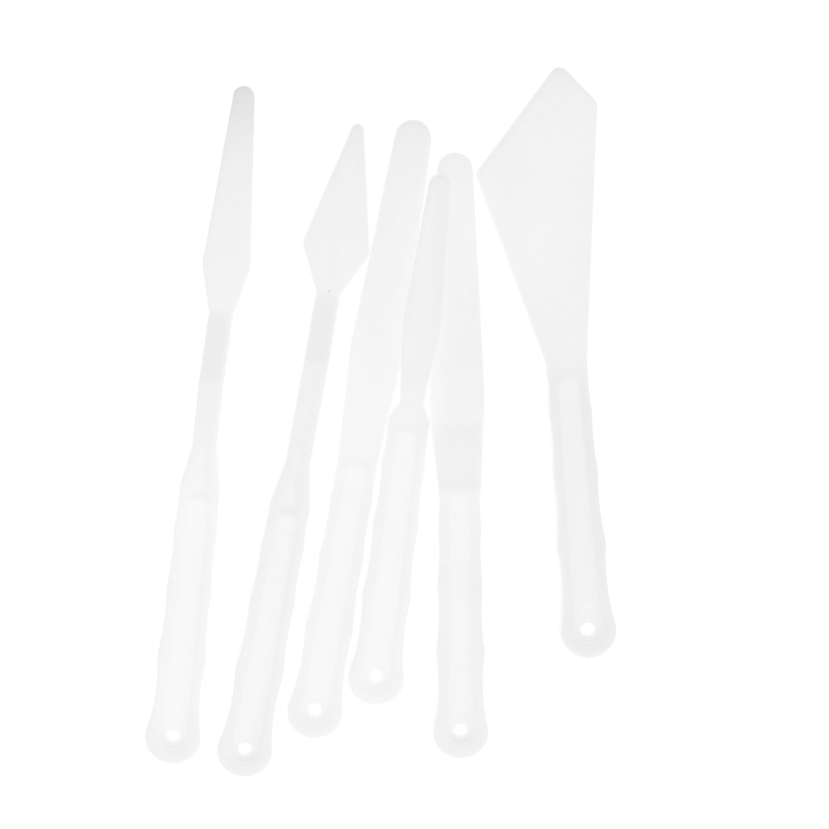 Homoyoyo 6-piece Plastic Palette Knife Set for Painting Crafting Tools Landscape Water Scene Paste Architectural Model Materials Easy to Use Clean