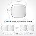 ARANA Car Windshield Sun Shade 2 Piece丨240T Thickened Front Window Sunshades Blocking 99% UV & Heat丨2025 Upgrade Sun Visor Keeps Car Cool丨Universal Fit for Sedan, SUV, Truck, Medium 31