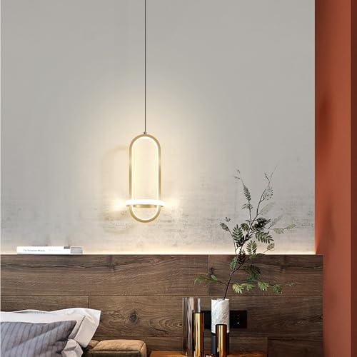 Luz de lujo oro LED colgante para leer junto a la cama en el dormitorio 3