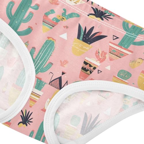 Wusikd Cacti Succulents Girls' Underwear Cotton Cute Girls Briefs Soft Toddler Underwear 2T4