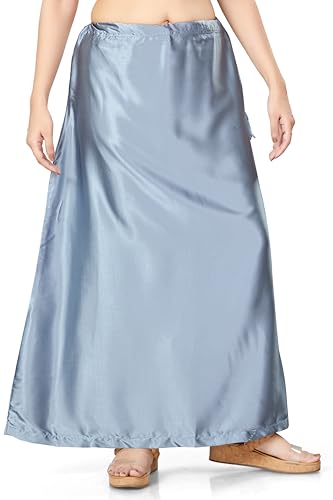 Image of Madhu Fashion Women's Satin Saree Petticoat Saree Underskirt