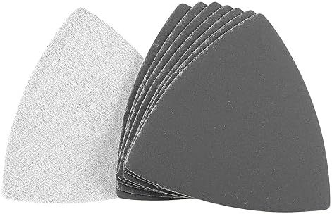 TA-VIGOR 8PCS 800 Grit Triangle Sanding Pad, Silicone Carbide Hook and Loop Sanding Pads fit 3-1/2" Oscillating Multi-Tool, Electrostatic Sand Planting Triangle Sandpaper for Wet and Dry Use