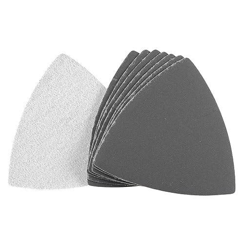 TA-VIGOR 8PCS 800 Grit Triangle Sanding Pad, Silicone Carbide Hook and Loop Sanding Pads fit 3-1/2
