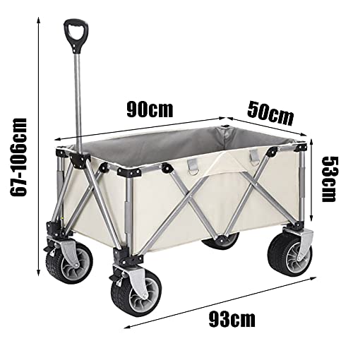 Garden Trolley Opvouwbare Tuintrolley, Draagbare Buitenopslagtrolley Voor Kamperen/Reizen/Vissen, Brede Zwenkwielen Voor… - Image 6