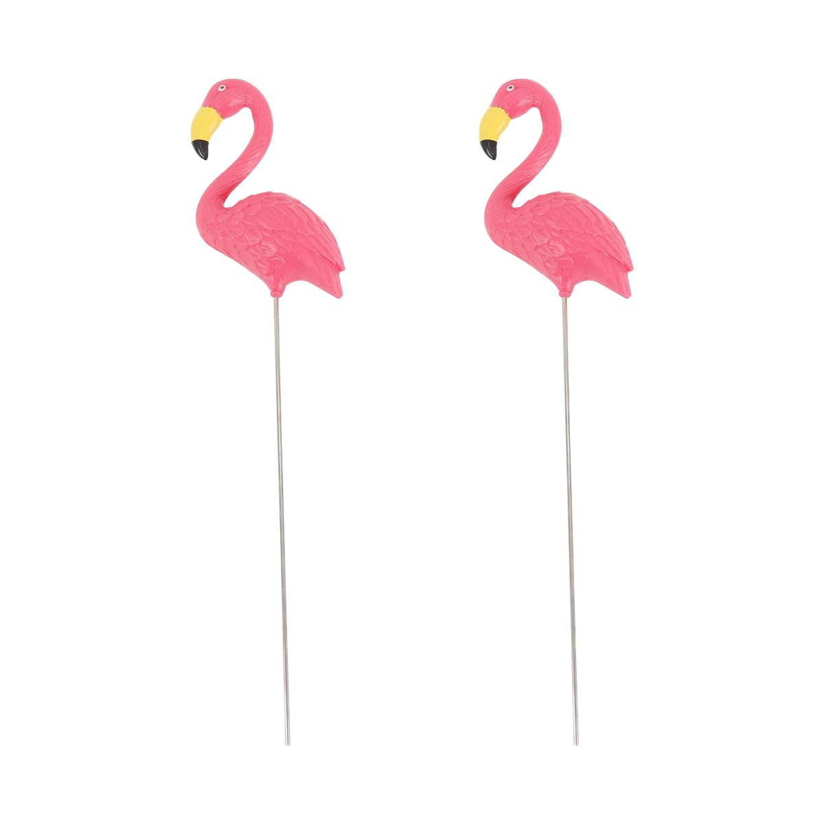 Gurtt 2 Pcs Pink Flamingo Garden Stake Figurine, Decorative Ornament, Garden Decor for Paths, Large Parks, Decorative Props, Etc