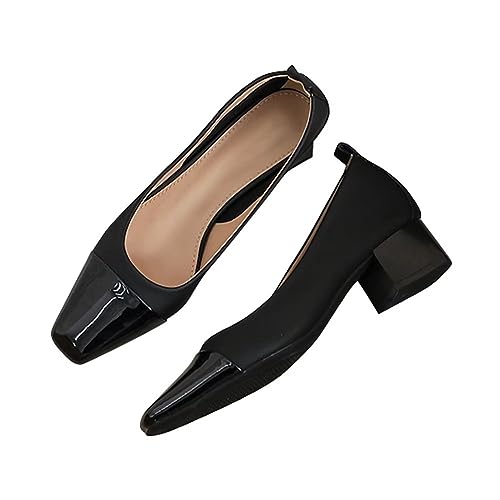 Stunner Women's Pumps Fashion Office Pumps Low Chunky Heel Dress Pumps