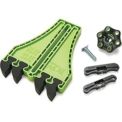 BOW Products Portable Saw Featherboard FP5 - Table Saws & Contractor Saws | Table Saw Feather Board, Non-Marring Surface, Vibration Dampening, EVA Feathers, 5X Kickback Resistance, T-Track Compatible