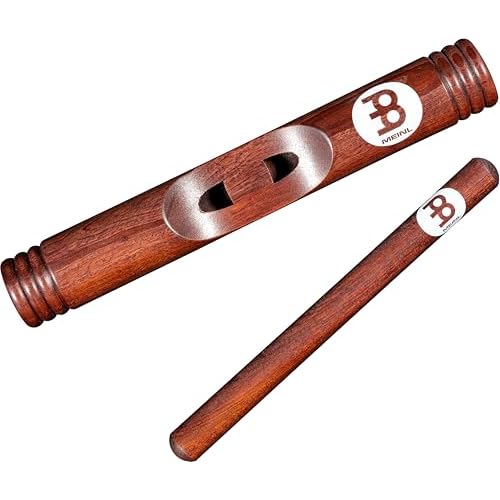 Meinl Percussion CL3RW - Claves de madera color rojo, Large