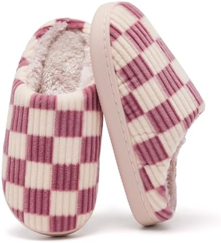 Guyarns Hausschuhe Kinder Jungen Mädchen,mit Plüsch Kinder Winter Warme Hausschuhe aus Memory-Schaum Rutschfeste Sohle Haus Pantoffeln drinnen draußen