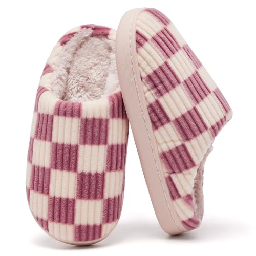 Guyarns Chaussons Enfant Fille Garçon,Pantoufles Enfant Fille Hiver Chaudes Mémoire de Forme Chaussons Caoutchouc Antidérapantes Intérieur...