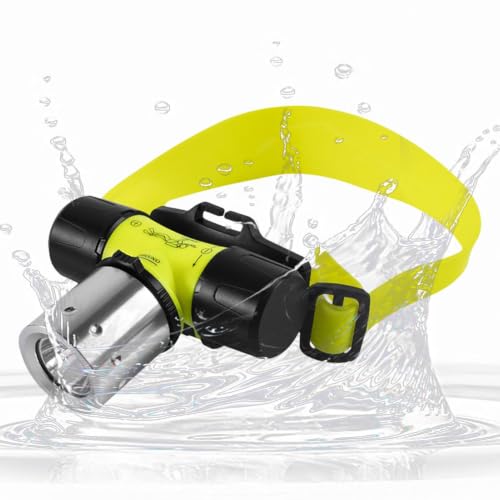 Luz subacuática para buceo con haz de alta intensidad y linterna impermeable para cabeza