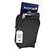 Clakit XL StrapPack Two Zipper Clip-On Pouch (Black), Travel Wallet, Backpack Pouch, Passport Holder