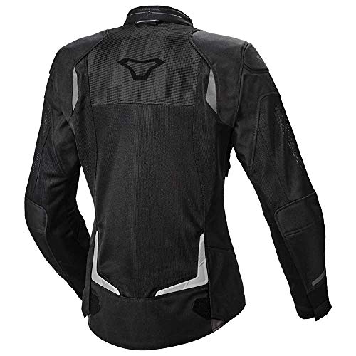 Macna Orcano Damen Motorrad Textiljacke (Black,XL)