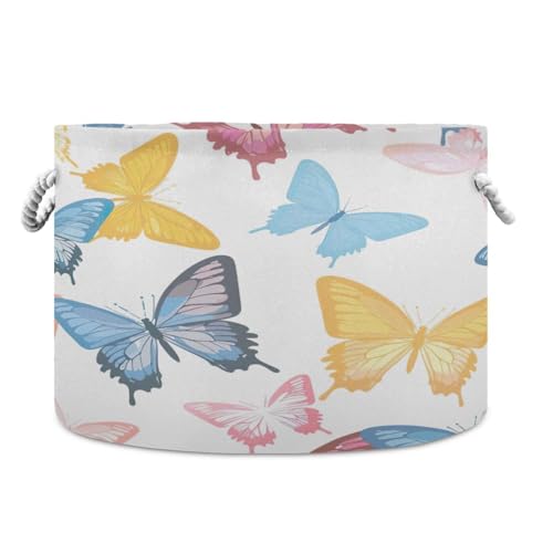 Kigai Butterflies Blanket Basket Large Cotton Rope Basket 20