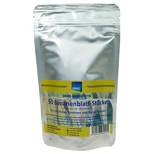 DRAK-Aquaristik 50 Bananenblatt-Stücke