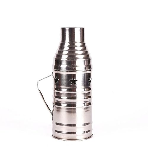 Icon Hookah Wind Cover with Handle Stainless Steel Hookah Charcoal Protector & Anti Scalding Metal Cover for Coal Holder, Bowls, Hookah Heat Management & Shisha Hookah Accessories - Silver