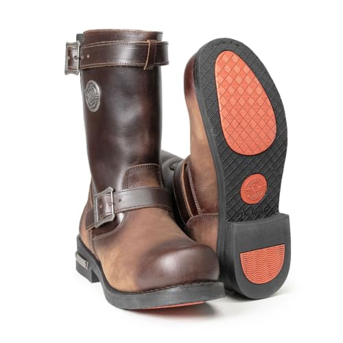 Image of Milwaukee Leather Men's Classic Leather Engineer Motorcycle Biker Boots | Premium Material, Round Toe, Rider Ready, Durable Everyday Wear