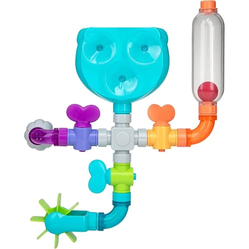 Nuby Wacky Waterworks – Bade-Spielzeug mit Saugnapf | Kognitives Wachstum für Kinder | Interaktives Wasserspielzeug | Spaßig und lehrreich | Ab 18 Monaten