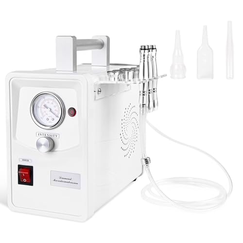 Beauty Star Professional Diamond Microdermabrasion Machine for Face & Body, 68cmHg Adjustable Suction Facial Peeling Device with 9 Tips, At-Home Spa Treatment for Blackhead Removal, Wrinkles