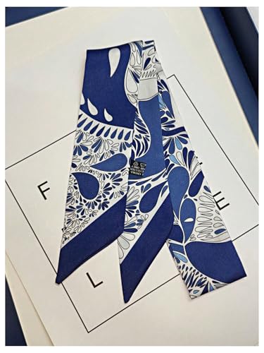 WDIRARA Women's Paisley Silk Scarf Large Square Ribbon Headband Hair Accessories Handbag Scarves2