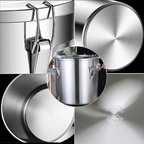 Image of Stainless Steel Airtight Food Storage container with Lid for Pantry Kitchen
