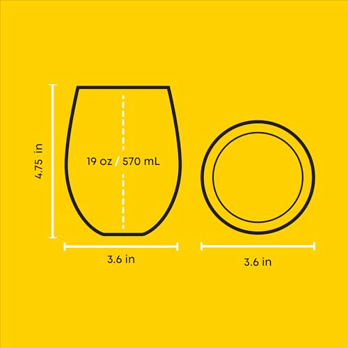 Image of JoyJolt Disney Winnie the Pooh Gold Sketch Stemless Drinking Glasses Set of 4, 19oz Glass Cups ft Pooh Bear Tigger Piglet Eeyore, Disney Kitchen Glassware Set, Winnie the Pooh Adult Gifts