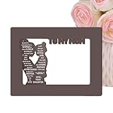 Generisch Family Photo Frame, Wooden Desk Decor, Mothers Day Picture Frames, Fathers Day Memorial Frames, Home Office Living Room Table Frame for Mom Dad Birthday Party