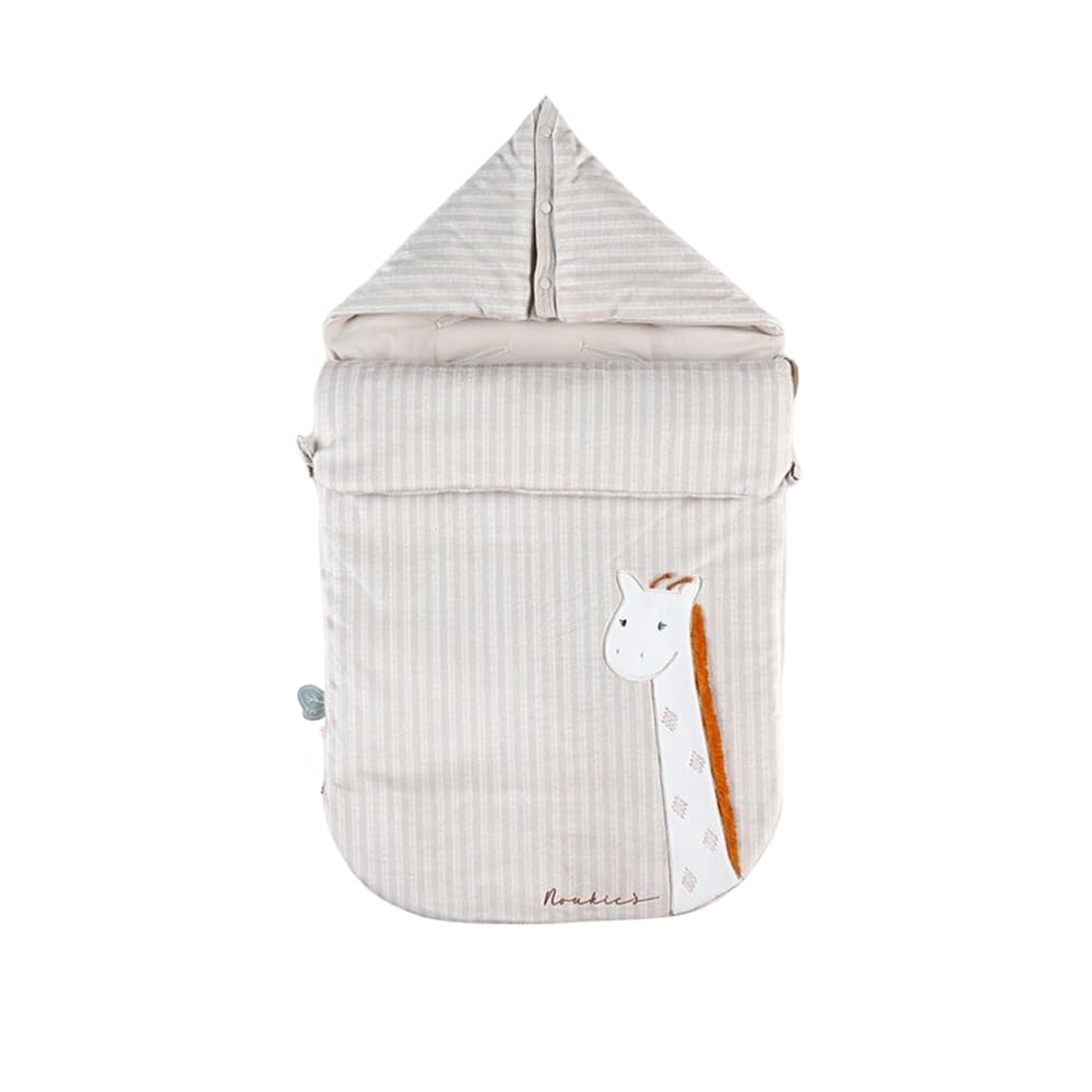 NOUKIE'S Tiga Veloudoux Nido de ángel Beige para asiento de coche, cochecito