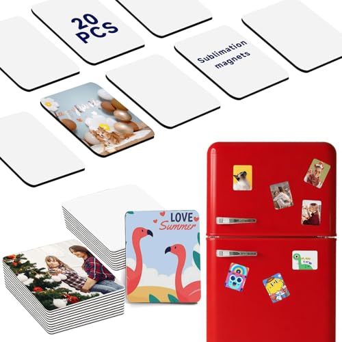 20Pcs Sublimation Refrigerator Magnet Blanks UJL
