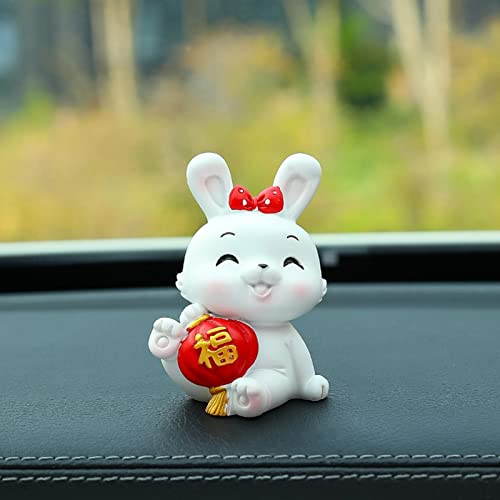 Decoração do painel do carro do coelho, painel carro resina, Coelhinha Fofo Acessórios Interiores Ca