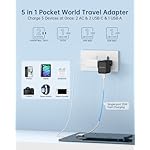 Pocket-Sized International Power Adapter, BEONDON 5-in-1 European Travel Plug with Dual USB-C (25W PD + 15W) & USB-A, 2 Polarized US AC Outlets for Europe UK AU IT JP - Image 3