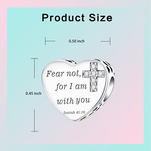 Image of LUXILLA Love You Best Friend Grandma Wife Heart Charm 925 Sterling Silver Charms Fit for Bracelets Necklace Jewelry Gift for Women