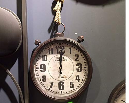 Muebles para el hogar con estante de almacenamiento de pared y reloj de cuerda
