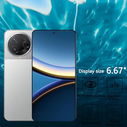 Protetor de tela 4 peças para Xiaomi Poco F7 Pro, vidro temperado HD cristal 9H alumínio de alta qualidade antirriscos capa amigável impressão digital (HD)