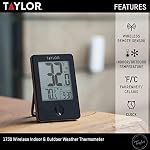 Taylor Precision Products 1730 Indoor/Outdoor Wireless Digital Thermometer with Remote, Black, one Size