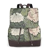 リュック レディース ウィリアム モリス 花柄 本革レザー ショルダーリュック バックパック リュックサック ビジネスバッグ 通学バッグ コンパクト カジュアル シンプル 大容量 防水