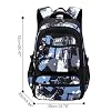 JiaYou Men Teens Middle School Graffiti Backpack High School Laptop Daypack College Bag(Blue,45 Liters)
