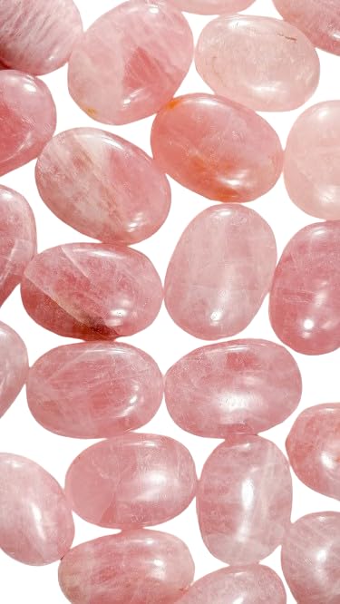 3Pcs Set Rose Quartz Palm Stone Crystal