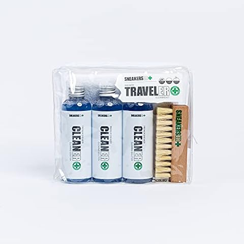 SNEAKERSER Hand Luggage Travel Care Kit Cleaning Solution 3 x 100ml For Suede Leather Gore-Tex Canvas Textiles Sneakers, Trainers and Shoes - SNEAKERSER Cover