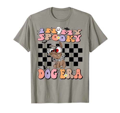In My Spooky Dog Era Groovy Halloween Dogs Costume Maglietta