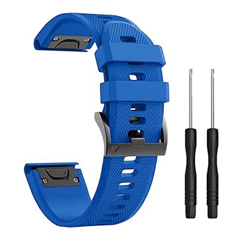 Watch Band Fenix 5 22mm Width Compatible with Fenix 5/Fenix 5 Plus/Fenix 6/Fenix 6 Pro/Forerunner 935/Forerunner 945/Instinct Tide/Instinct Tactical (Navy Blue)