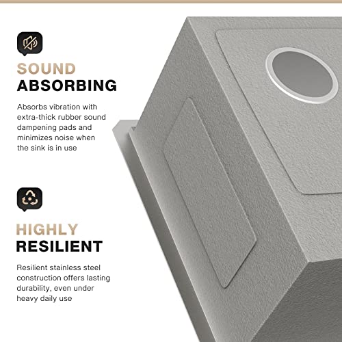 27-Inch Undermount Kitchen Sink Workstation Sink, 27X19 18 Gauge Stainless Steel Sink, High-End Handmade Single Bowl Kitchen Sinks With Accessories #TOP6