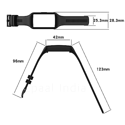 Image of Epaal Full Case Plain Strap for Honor Band 6 / Huawei Band 7 / 6 - Integrated TPU Watch Strap