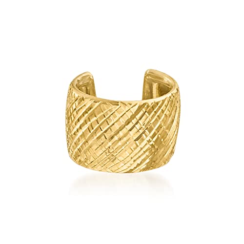 Ross-Simons 14Kt Yellow Gold Cross-Hatched Single Ear Cuff #TOP11