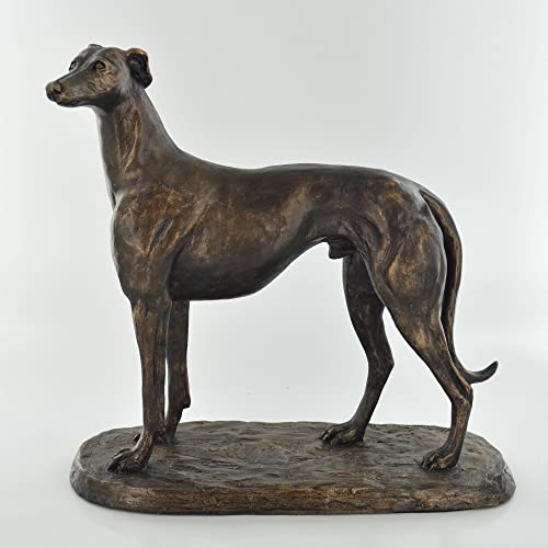 Prezents.com Harriet Glen - Perro de resina con efecto bronce fundido en frío Gus