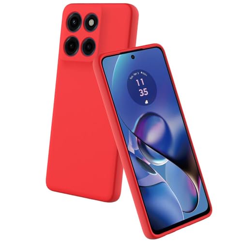 Image of Back Cover for Motorola Edge 60 Stylus 5G | Full Camera Protection | Premium Liquid Silicon Case | Flexible Bumper Case for Motorola Edge 60 Stylus 5G (Red)