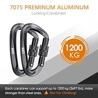 Brotree Karabiner mit 1200kg Belastbarkeit Schwerlast 12KN Karabinerhaken – Ansicht 4