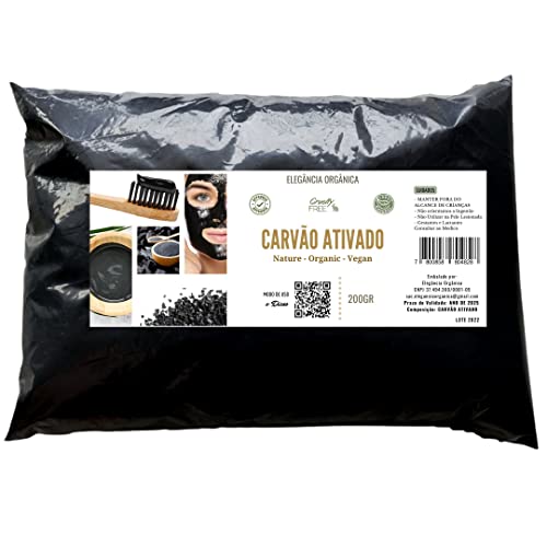 Carvao Ativado em Pó 100% Natural Casca Coco